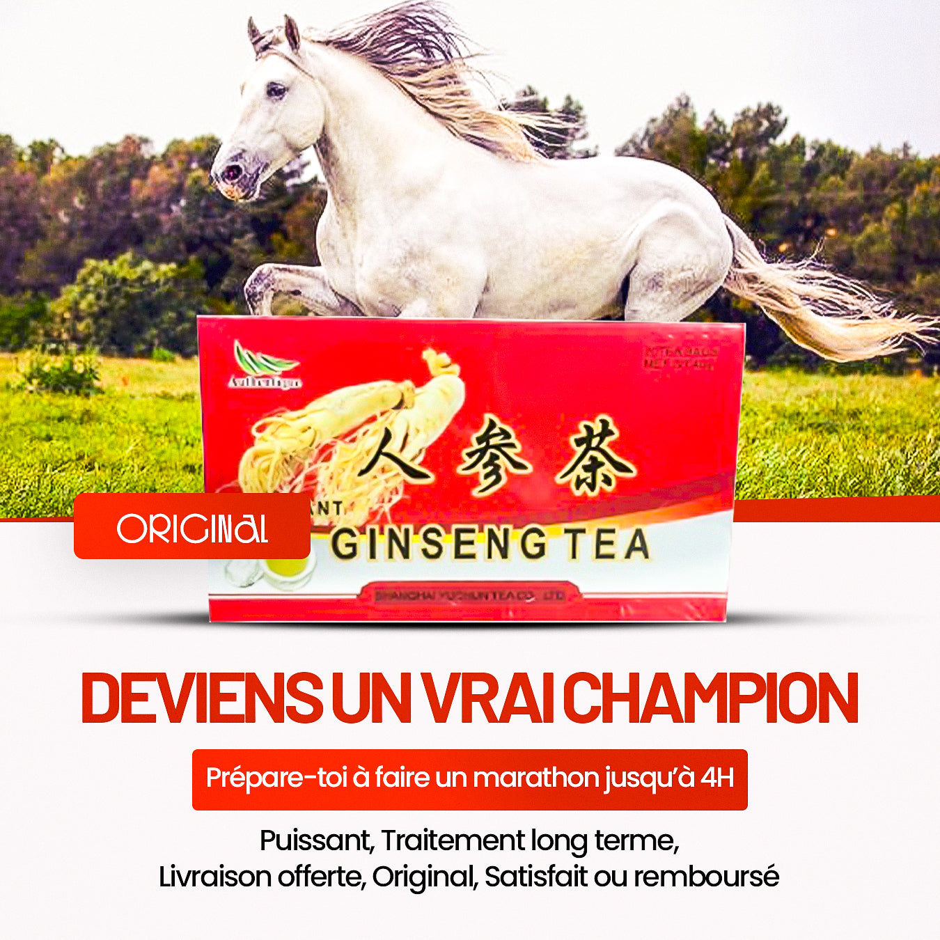 ORIGINAL Ginseng Tea : Pack de 20 thés de faiblesse sexuelle